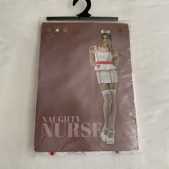 Naughty Nurse Costume Medium Halloween Cosplay New - Picture 5 of 6